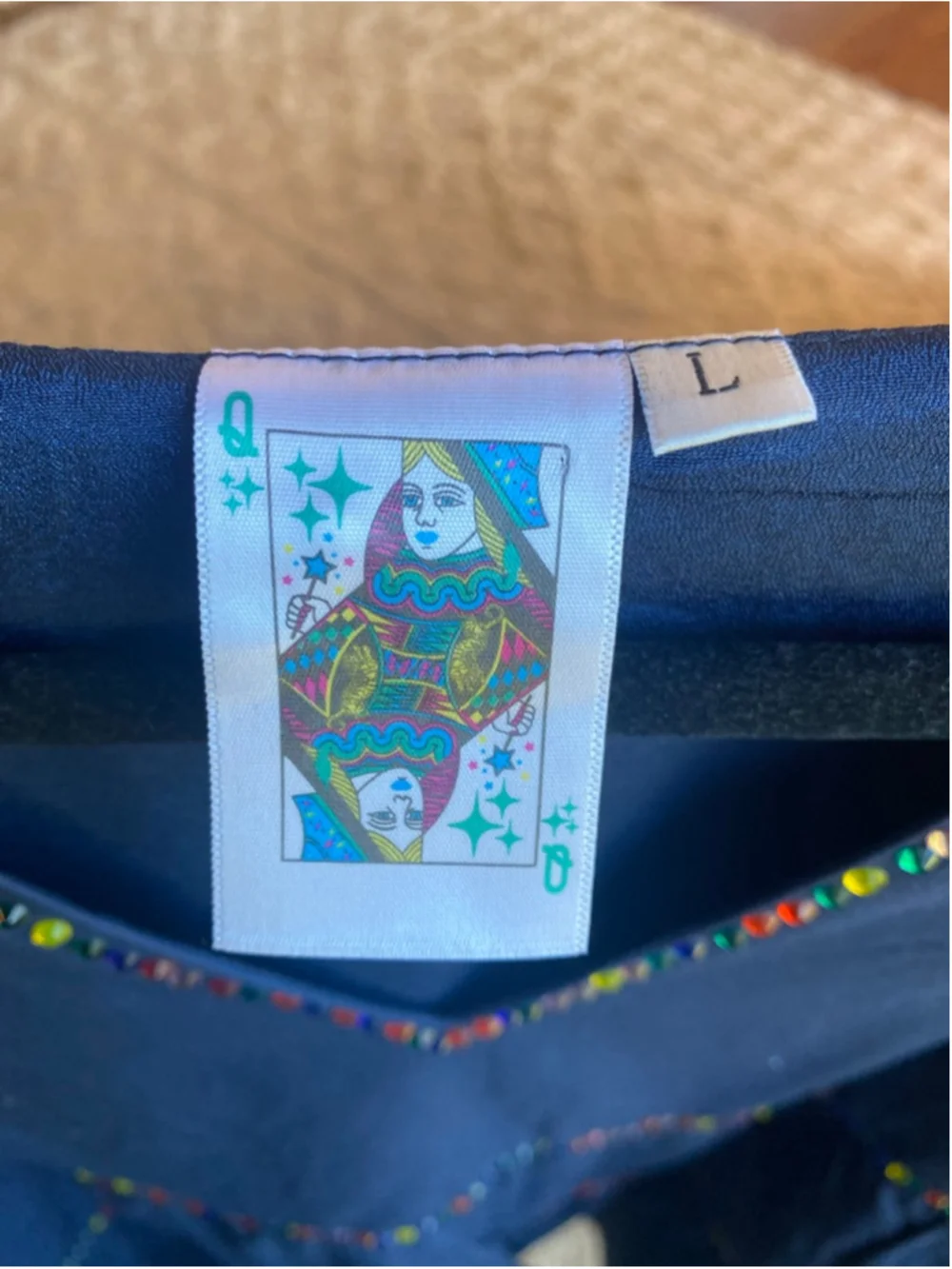 Queen Of Sparkles Navy Firework Sequin Puff Sleeve Mini Dress Quiet Luxury Bold - Picture 6 of 8